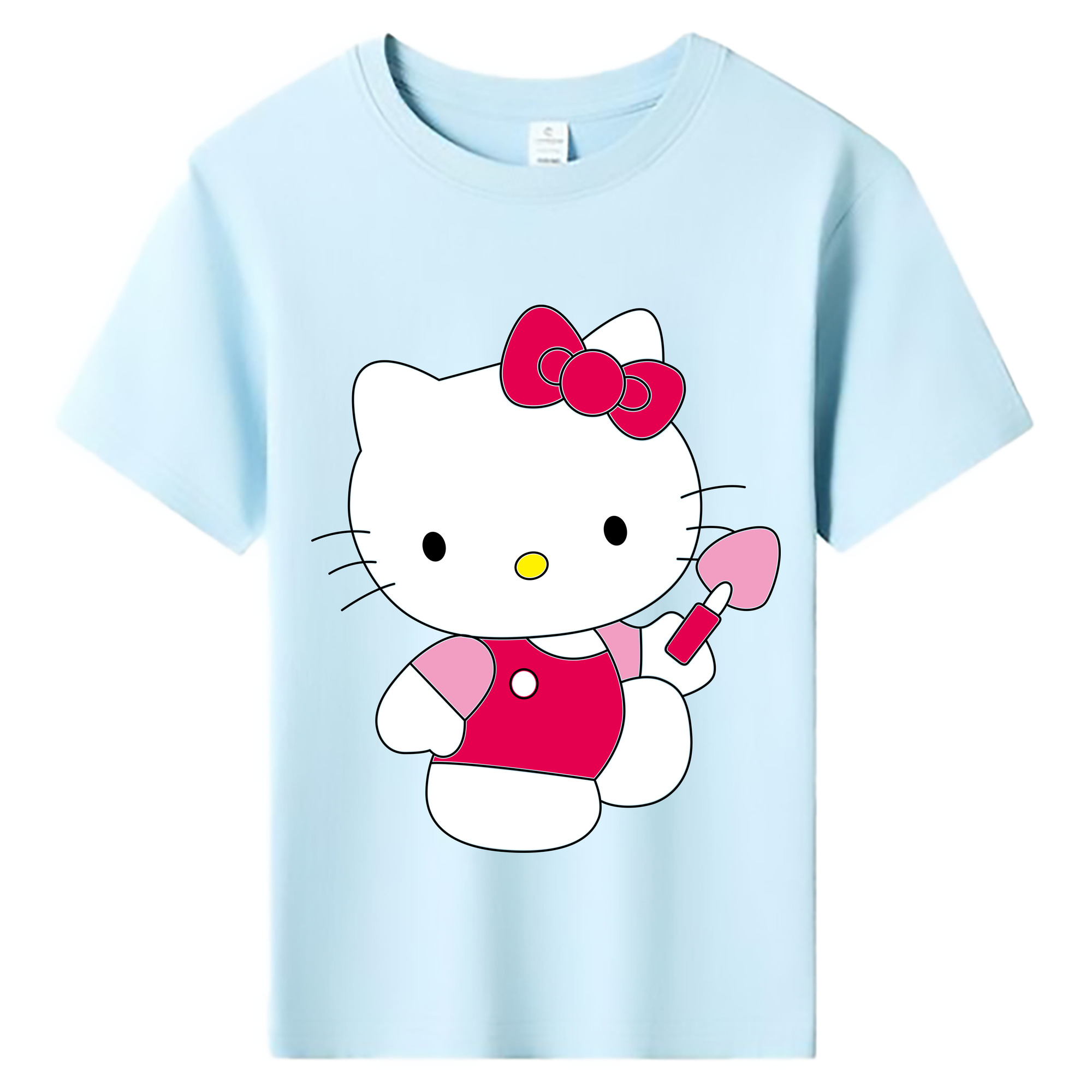 （画像用） Hello Kitty ハローキティ 綿100％キッズTシャツ（フロントプリント）